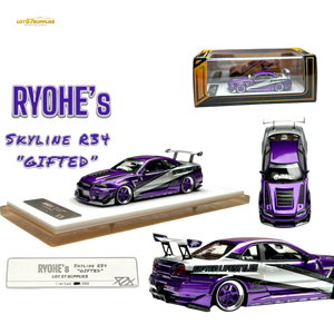 Error404 X LOT 57 Exclusive RYOHE's Skyline R34 "GIFTED" Resin 1:64