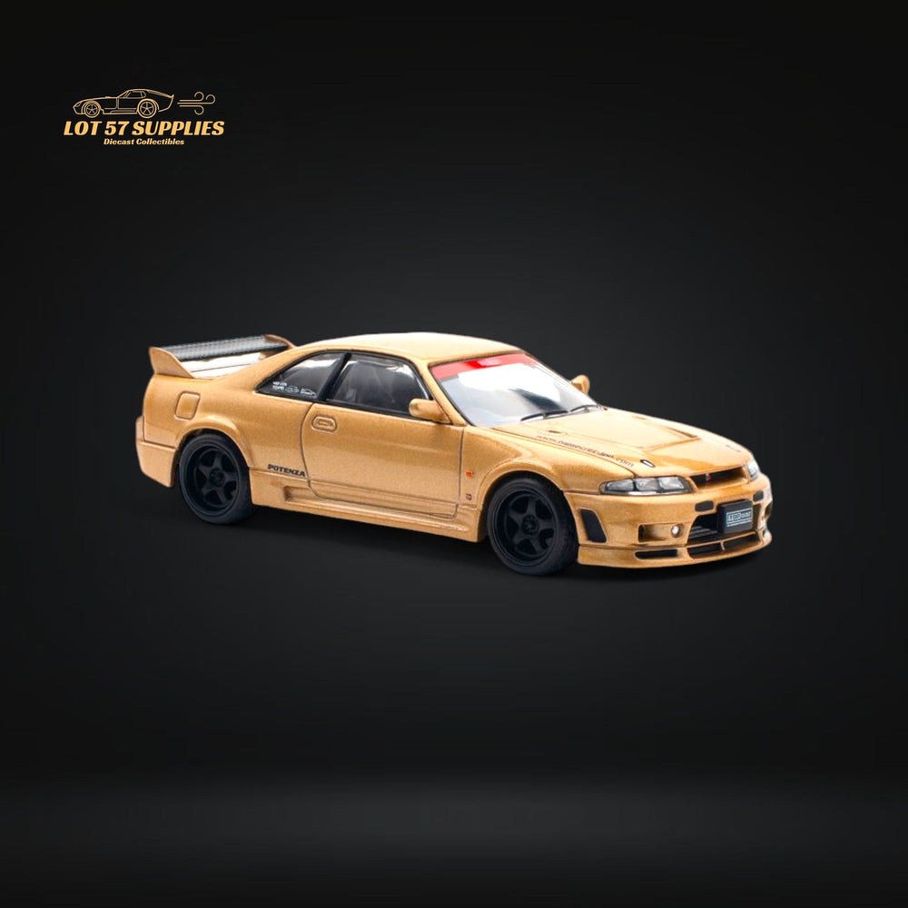 (Pre-Order) Pop Race Nissan Skyline GT-R R33 Top Secret Gold 1:64