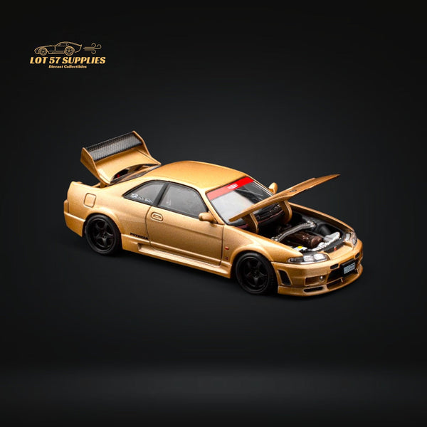 (Pre-Order) Pop Race Nissan Skyline GT-R R33 Top Secret Gold 1:64