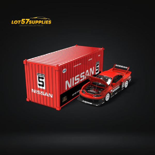 (Pre-Order) SUPCAR Silvia S15 Advan LBWK Livery w/ Container 1:64