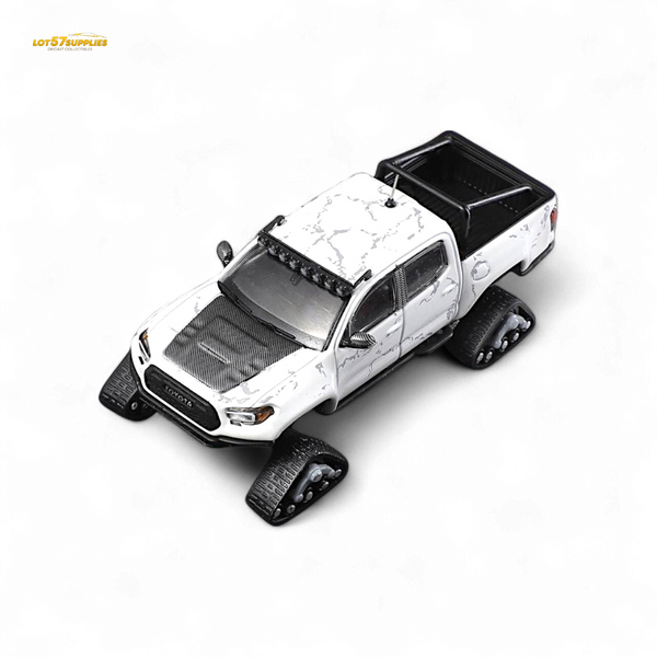 GCD Toyota TACOMA SNOW VERSION in White & 3PMSF Tires 1:64