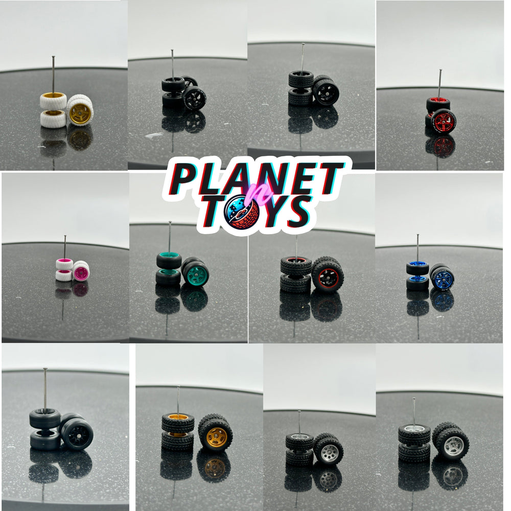 Planet N Toys Rubber Wheels for Diecast Scale 1/64