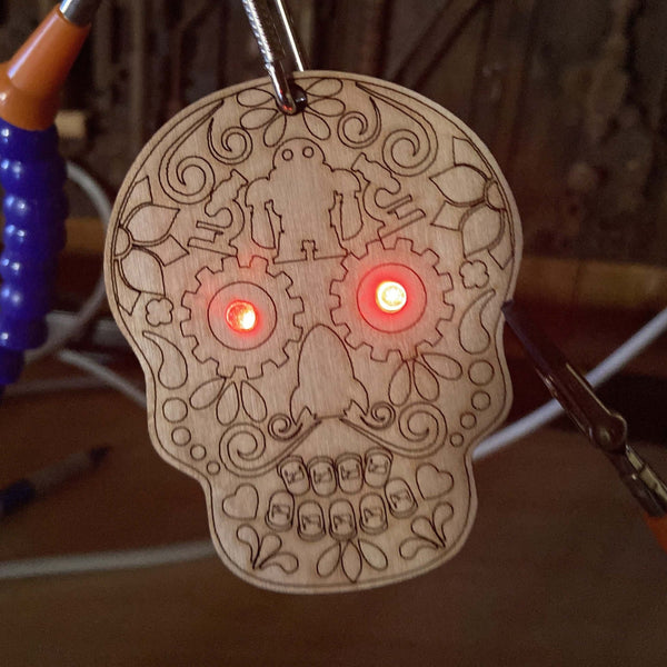Maker Shed LED Wooden Maker Sugar Skull Kit