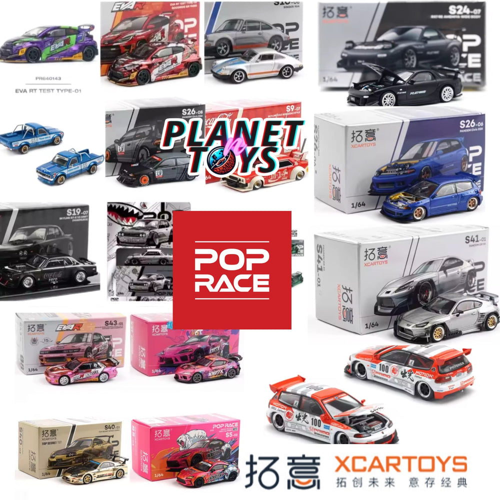 Pop Racer Assorted Models 1:64 Diecast Cars Ultra High-End Removable Parts