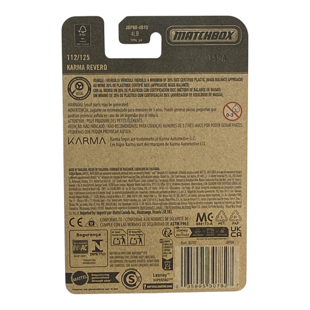 Matchbox Karma Revero - 2025 Matchbox Series 112/125 - Echo Six Hobbies