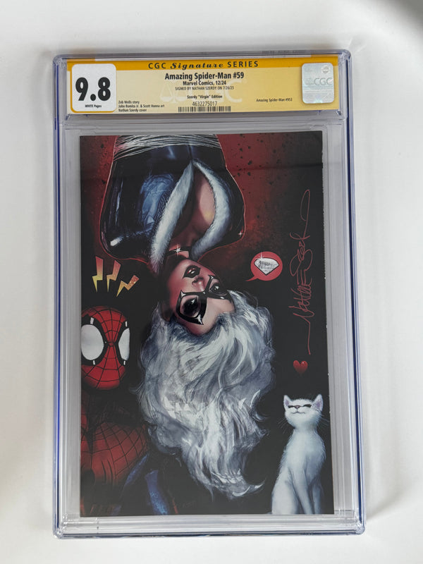 [Signed by Nathan Szerdy] Amazing Spider-Man #59 CGC 9.8 Yellow Label Szerdy Exclusive Virgin Var