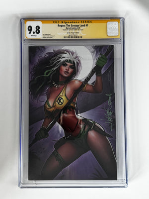[Signed by Nathan Szerdy] Rogue The Savage Land #1 CGC 9.8 Yellow Label Szerdy Exclusive Virgin Var