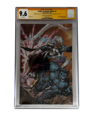 [TRIPLE SIGNED CGC YELLOW LABEL 4 PACK FOIL] X-Men 1991 #1 Facsimile Jim Lee | Claremont |  Williams Cover Var [Set #1]