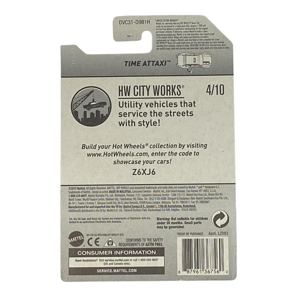 Hot Wheels Time Attaxi | City Works Series 4/10