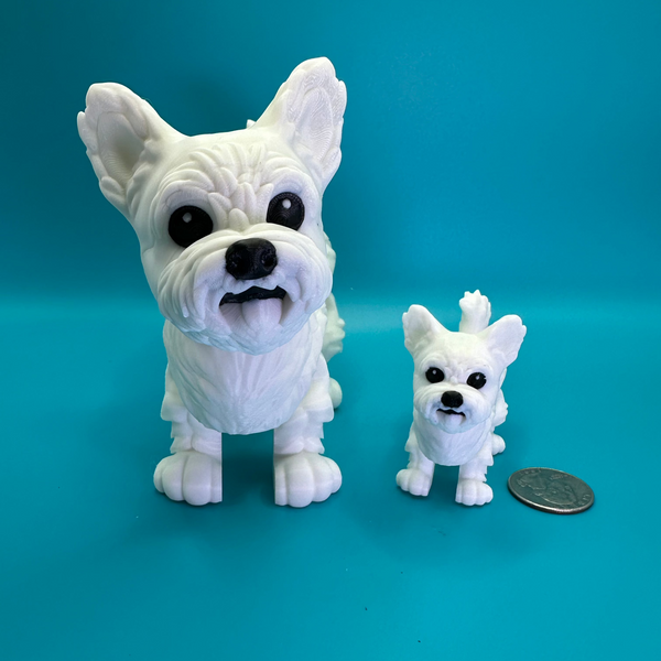 Articulating Yorkie/Maltese 3D Printed Dog | Printverse