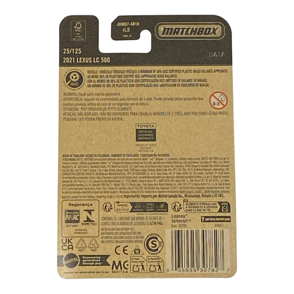 Collectors World Toys Matchbox 2021 Lexus LC 500 | 2026 Matchbox Series 25/125
