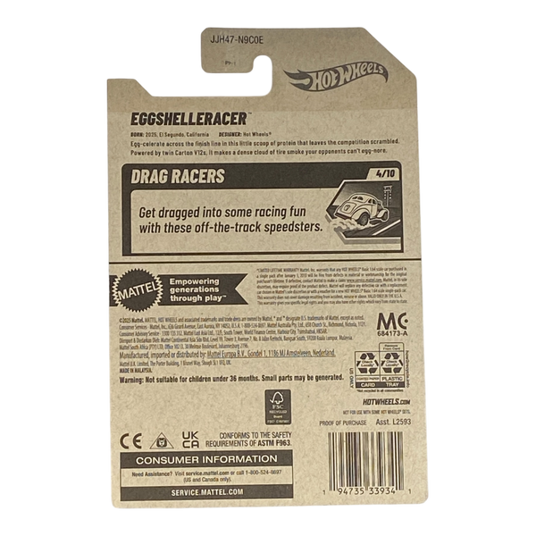 Collectors World Toys Hot Wheels EggShelleRacer | Drag Racers Series 4/10
