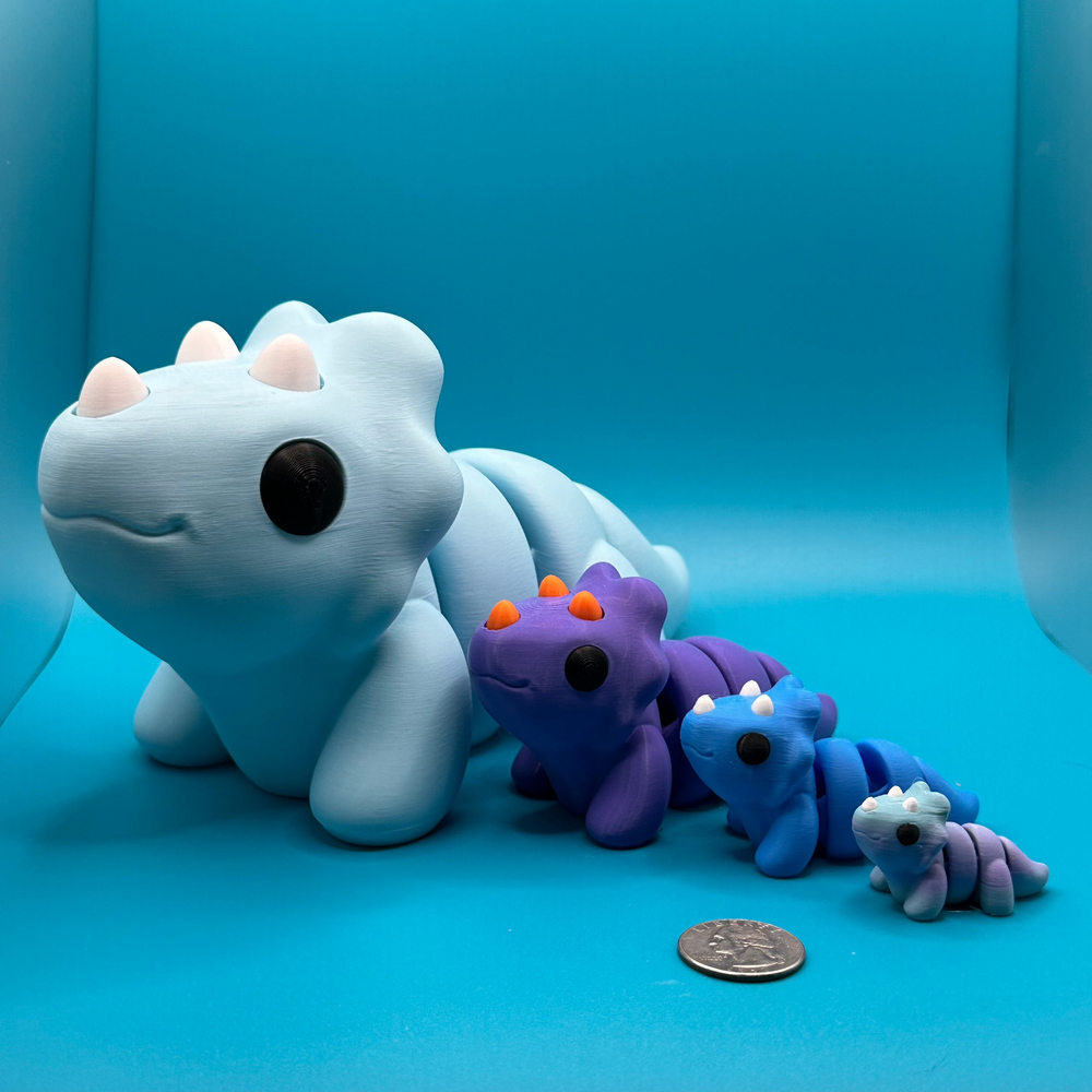 Large-Scale Flexible Baby Triceratops | Big Dino | Chubby Dino | Zou3D - Echo Six Hobbies