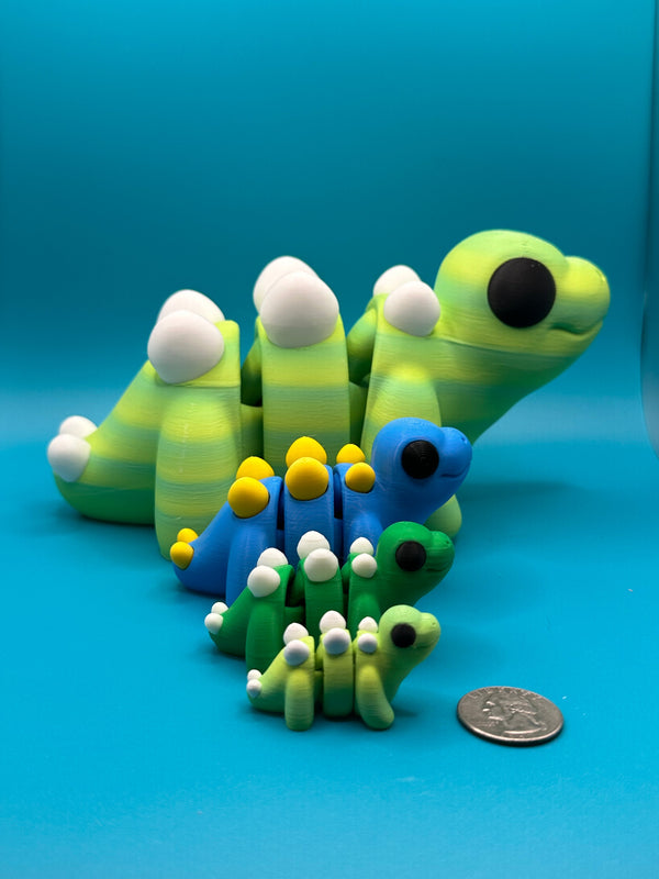 Large-Scale Flexible Baby Stegosaurus | Big Dinosaur | Chubby Dino | Zou3d