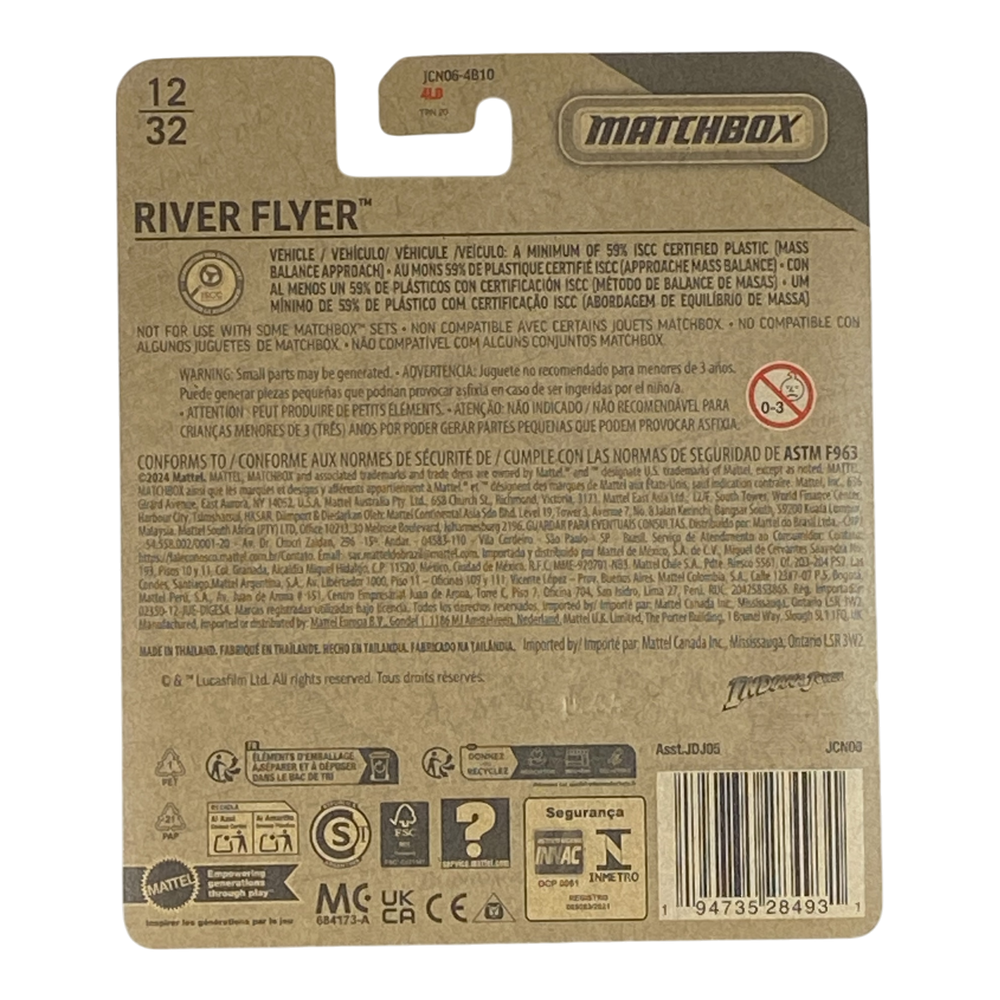 Collectors World Toys Matchbox River Flyer | Indiana Jones Special Edition