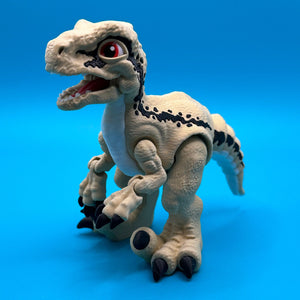 Articulated Velociraptor Dinosaur 3D Printed Toy | Stlflix | Blue | Raptor