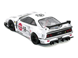 LBWK (Liberty Walk) F40 #58 White with Graphics "Collet" 1/64 Diecast Model Car by Inno Models
