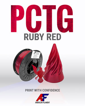 Transparent Ruby Red AF 1.75mm PCTG Filament Made in the USA! - Echo Six Hobbies
