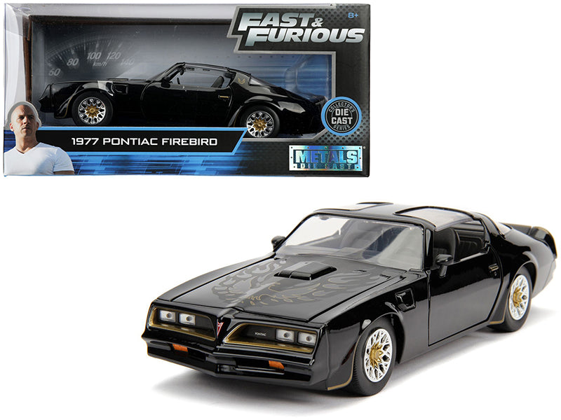 Tego���s 1977 Pontiac Firebird Black "Fast & Furious" Movie 1/24 Diecast Model Car by Jada — physical