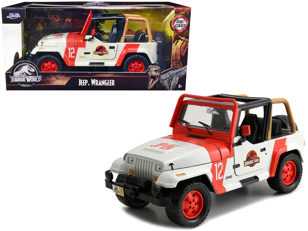 1992 Jeep Wrangler Jurassic World Movie 1/24 Diecast Model Car by Jada — physical