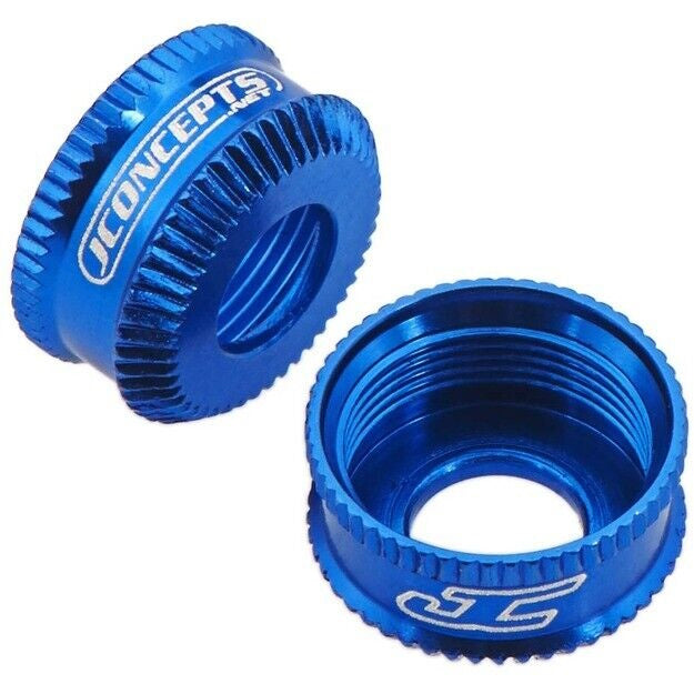 JConcepts JCO2492-1 Fin Aluminum VCS Shock Bottom Cap (Blue) (2)