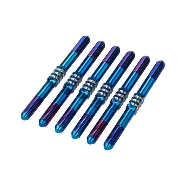 JConcepts JCO51361 RC10B7 3.5x48mm Fin Titanium Turnbuckle, Burnt Blue, 6pc