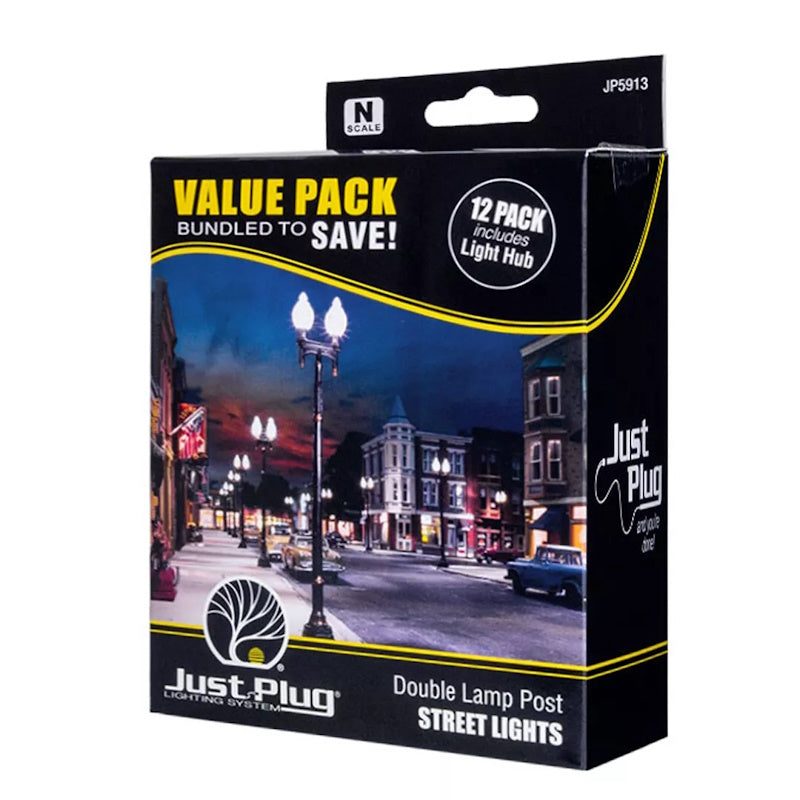 Woodland Scenics JP5913 Double Lamp Post Value Pack - N Scale