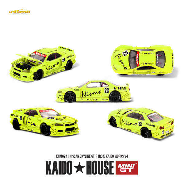 (Pre-Order) Kaido House Nissan Skyline GT-R R34 Kaido Works V4 1:64