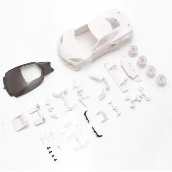 Kyosho MZN215 Chevrolet Corvette C8.R White Body Set w/Rim for RWD