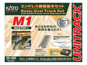 PowerHobby Kato 20-852 N Scale M1 Basic Oval Track Set With Power Pack