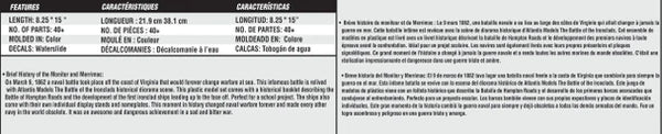 Civil War Battle of the Ironclads (March 9, 1862) - Monitor & Merrimack Diorama Set Plastic Model Kit