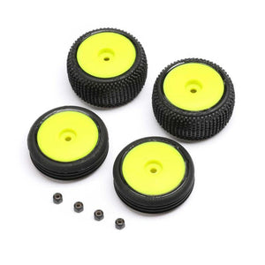 PowerHobby Losi - LOS-1762 Tires & Wheels Mounted, Yellow: Micro-B