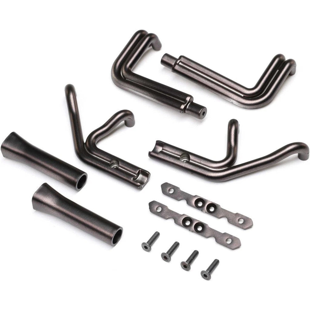 Losi LOS-1896 Header Set, Black Chrome: 22S Sprint