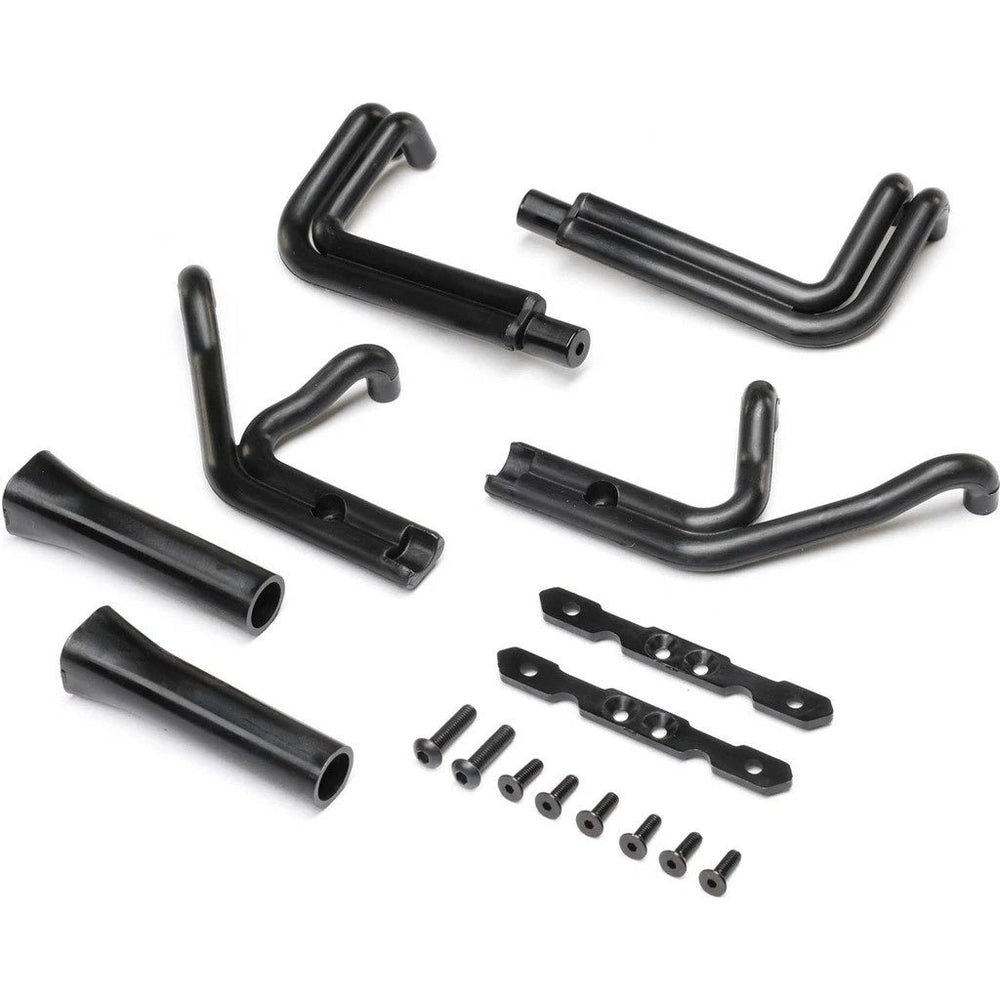 Losi LOS-1897 Header Set, Matte Black: 22S Sprint