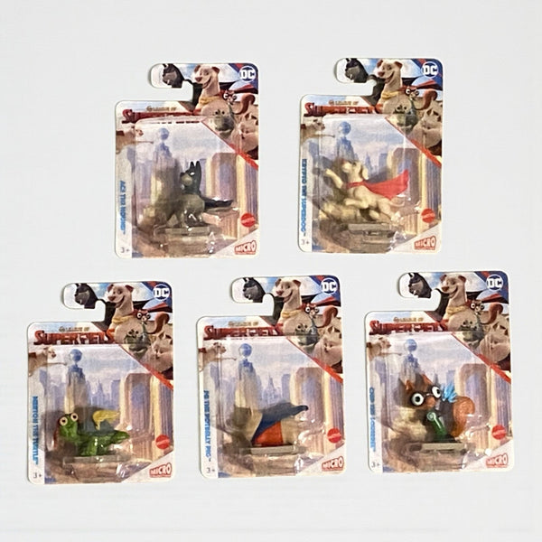 League of Super-Pets Complete Set of 5 Figures Krypto Ace Merton PB Chip