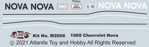 1:32 1969 Chevy Nova SS Route 32 Plastic Model Kit