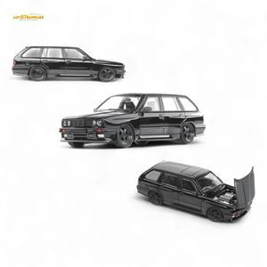 Mortal BMW E30 Crock - Openable Hood - Cambered in Full Black 1:64