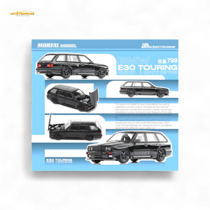 Mortal BMW E30 Crock - Openable Hood - Cambered in Full Black 1:64