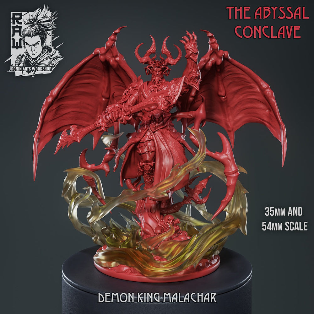 Demon King Malachar – The Abyssal Conclave Miniature – 35mm & 54mm Scale