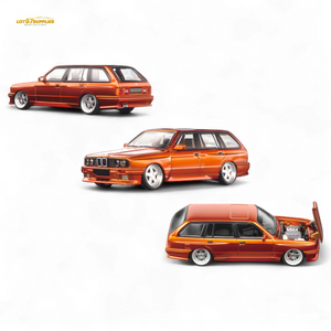 Mortal BMW E30 Crock - Openable Hood - Cambered in Sunset Orange 1:64