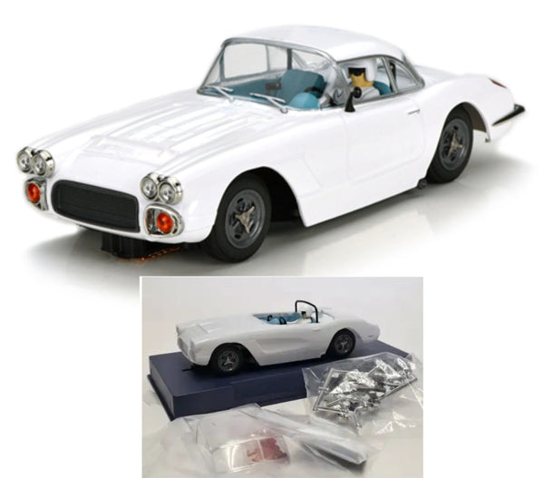 MRSLOTCAR 1960 Chevy Corvette C1 White Kit 1/32 Slot Car MR1501 MRSlot car