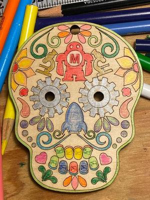 Maker Shed LED Wooden Maker Sugar Skull Kit