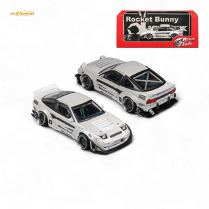 MicroTurbo Custom 180SX - Pandem Rocket Bunny White 1:64