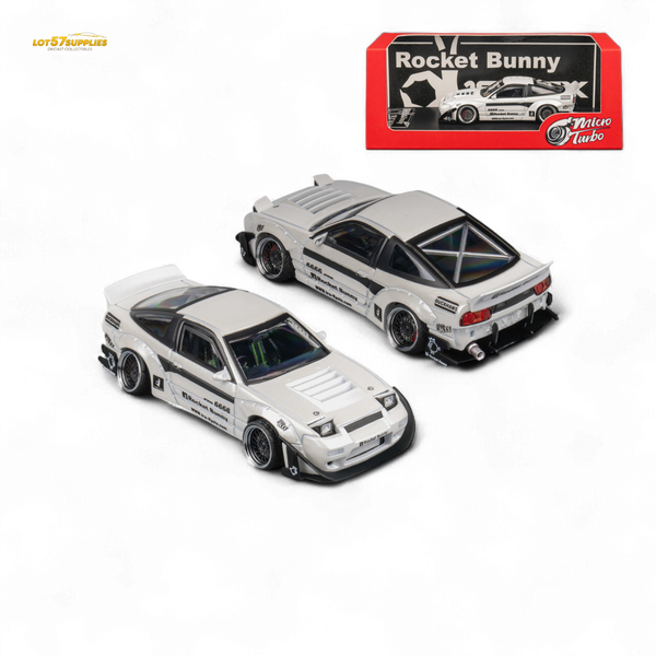 MicroTurbo Custom 180SX - Pandem Rocket Bunny White 1:64