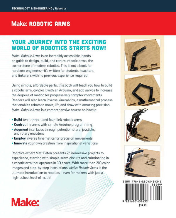Maker Shed Make: Robotic Arms - PDF — Book