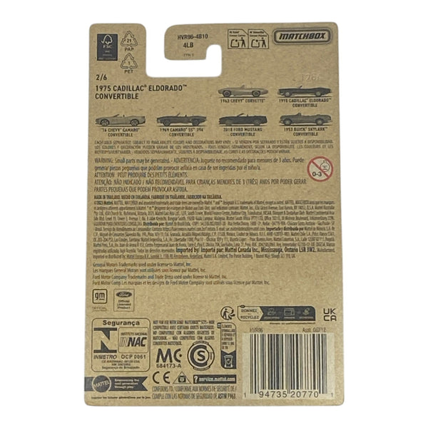Matchbox 1975 Cadillac Eldorado Convertible - Matchbox Series 2/6