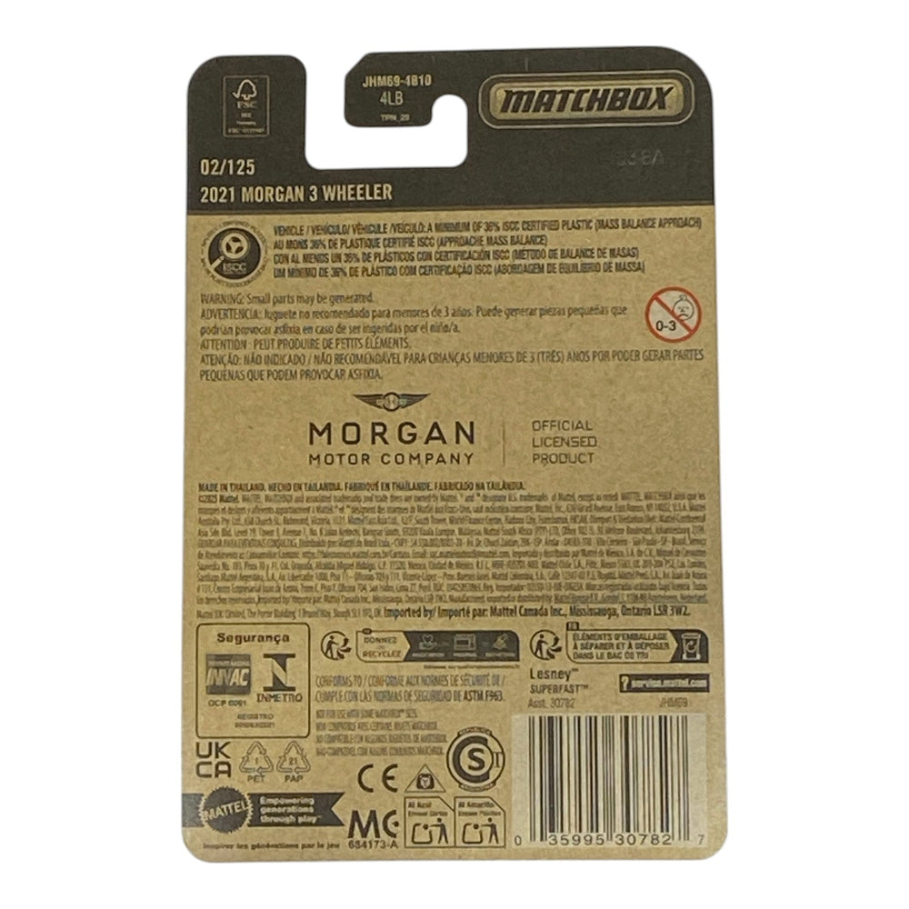 Matchbox 2021 Morgan 3 Wheeler - 2026 Matchbox Series 02/125 - Echo Six Hobbies