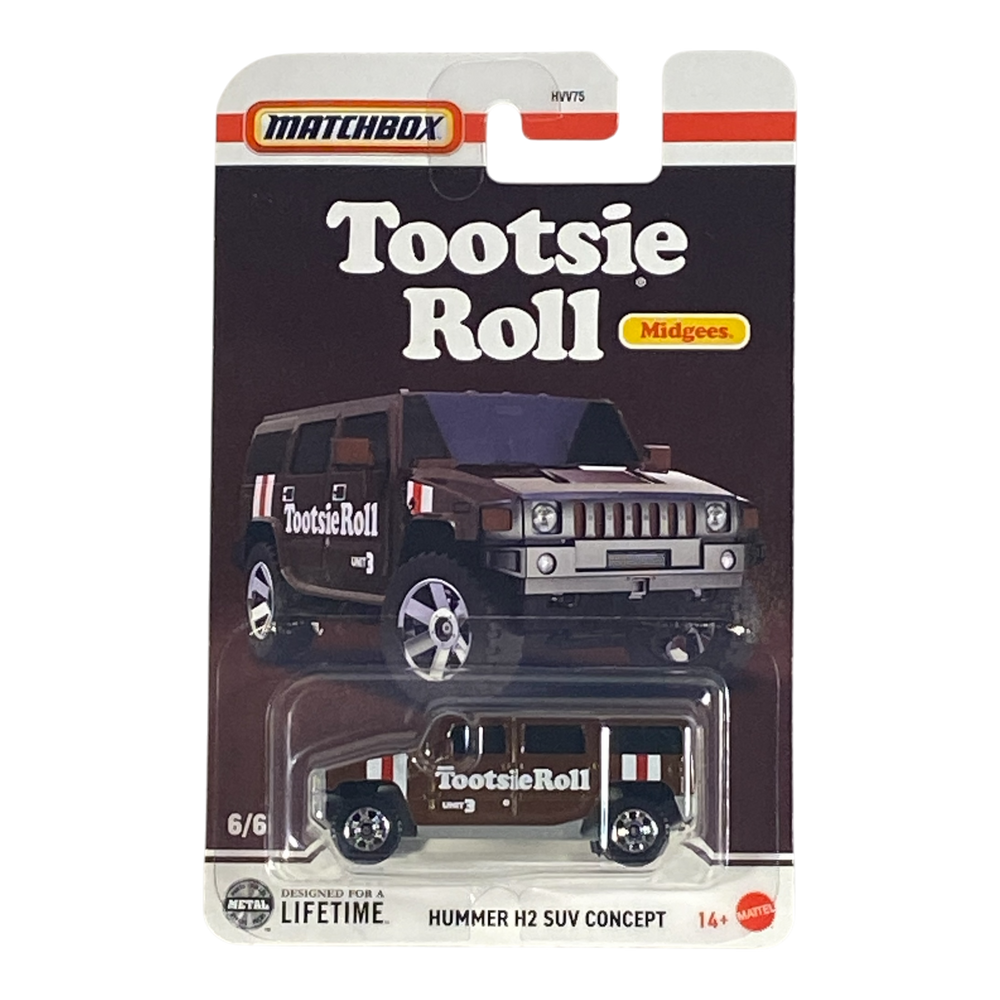 Matchbox Hummer H2 SUV Concept "Tootsie Roll Midgees" - Matchbox Candy Series 6/6 - Echo Six Hobbies