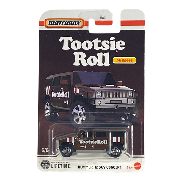 Matchbox Hummer H2 SUV Concept "Tootsie Roll Midgees" - Matchbox Candy Series 6/6 - Echo Six Hobbies