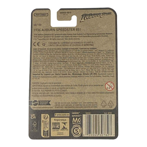 Matchbox Indiana Jones 1936 Auburn Speedster 851 - 70 Years Series 48/100